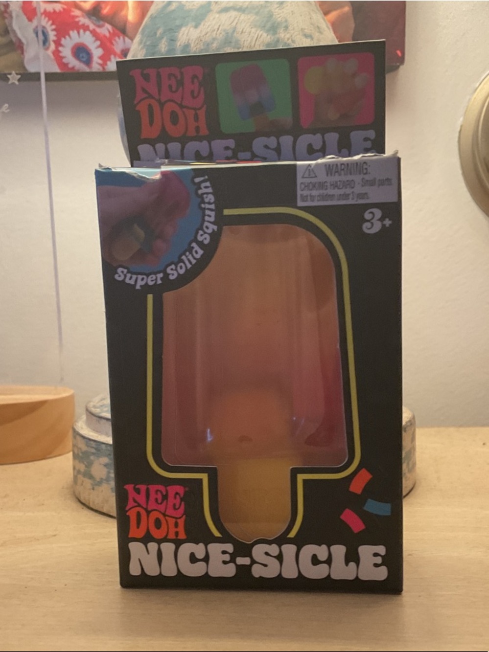 Ultra RARE - Nee Doh Nice-Sicle Popsicle Squishy Toy - Orange/Yellow